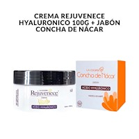 Crema Rejuvenece Hyaluronico 100G + Jabón Concha De Nácar